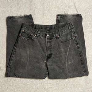 Levi’s 550 relaxed fit jeans black wash W36 L29 Y2K distressed
